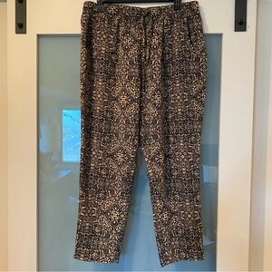 Coldwater Creek Women’s Patterned Strait leg pants - Black and Beige